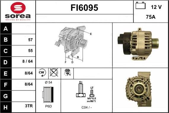 Sera FI6095 - Генератор vvparts.bg