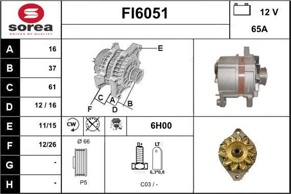 Sera FI6051 - Генератор vvparts.bg