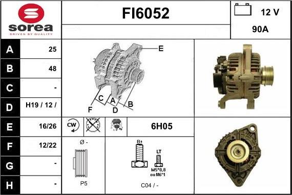 Sera FI6052 - Генератор vvparts.bg