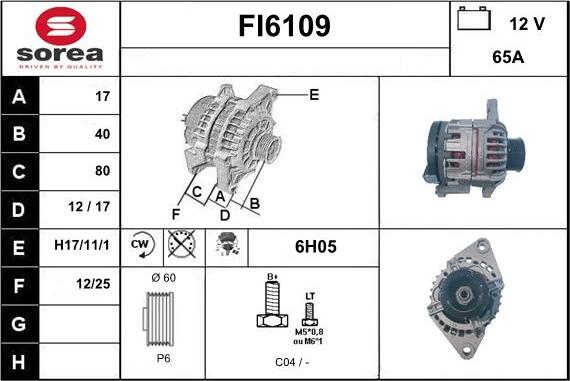 Sera FI6109 - Генератор vvparts.bg