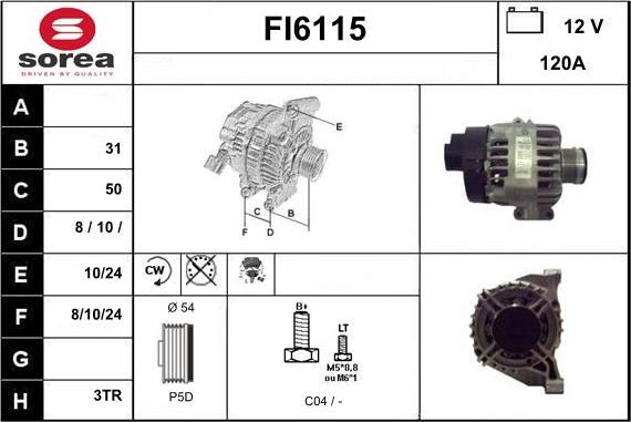 Sera FI6115 - Генератор vvparts.bg