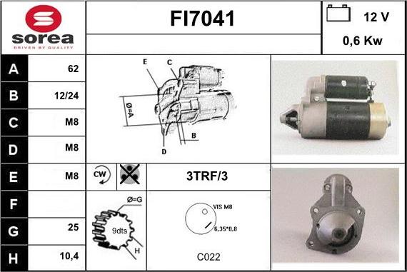 Sera FI7041 - Стартер vvparts.bg