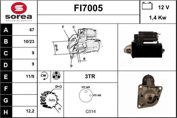 Sera FI7005 - Стартер vvparts.bg