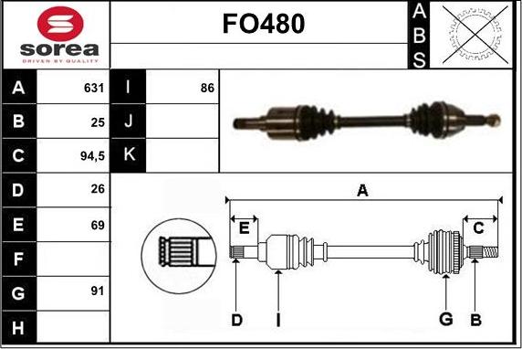 Sera FO480 - Полуоска vvparts.bg