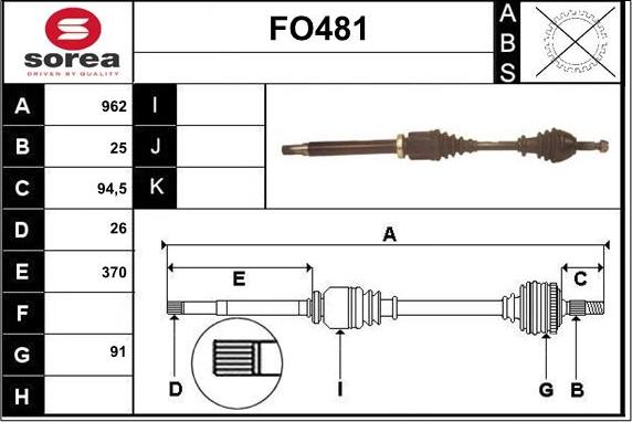 Sera FO481 - Полуоска vvparts.bg