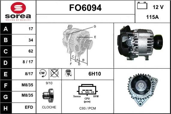 Sera FO6094 - Генератор vvparts.bg