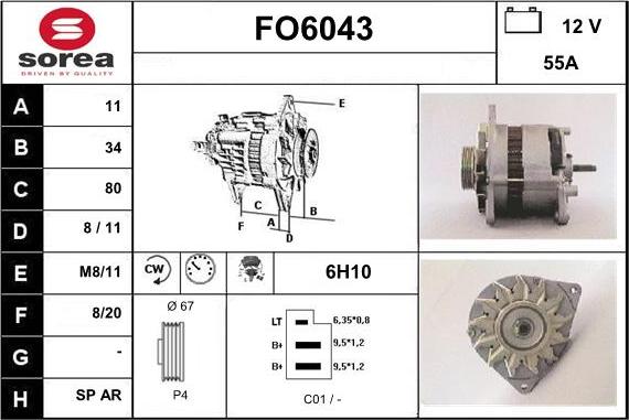 Sera FO6043 - Генератор vvparts.bg