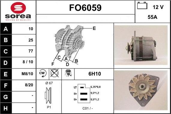 Sera FO6059 - Генератор vvparts.bg