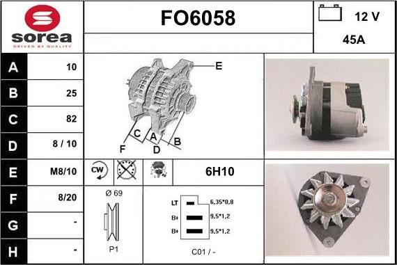 Sera FO6058 - Генератор vvparts.bg