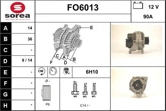 Sera FO6013 - Генератор vvparts.bg