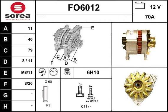 Sera FO6012 - Генератор vvparts.bg