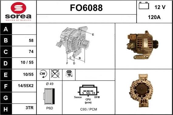 Sera FO6088 - Генератор vvparts.bg