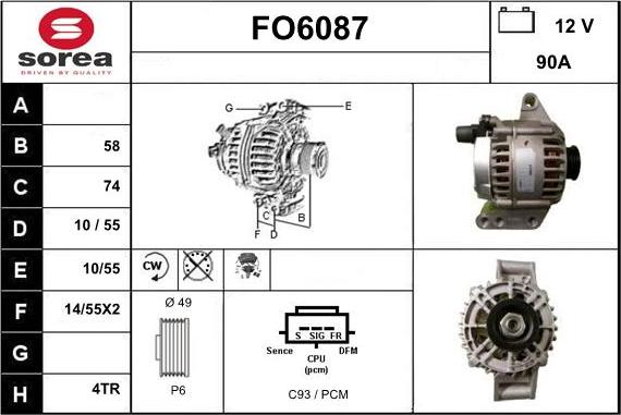 Sera FO6087 - Генератор vvparts.bg