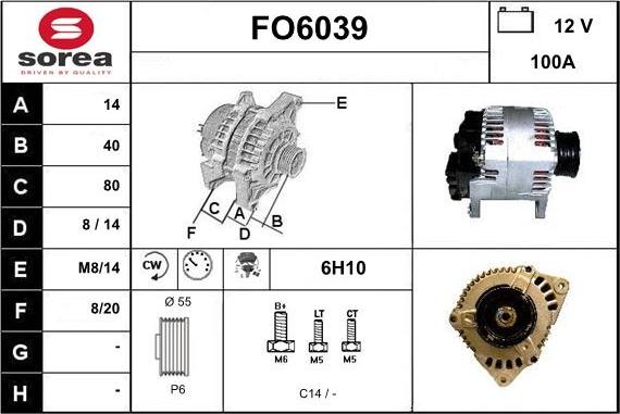 Sera FO6039 - Генератор vvparts.bg