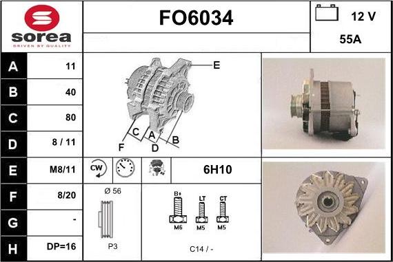 Sera FO6034 - Генератор vvparts.bg