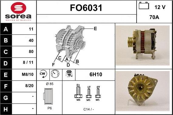 Sera FO6031 - Генератор vvparts.bg