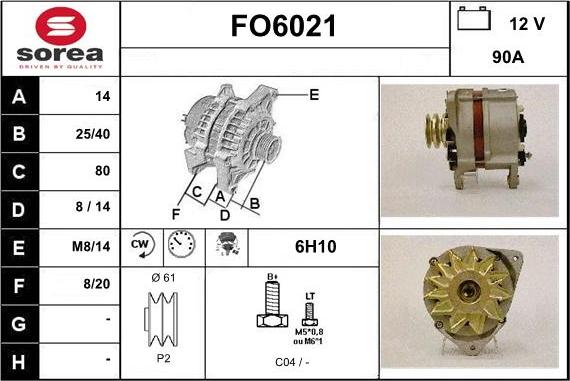 Sera FO6021 - Генератор vvparts.bg