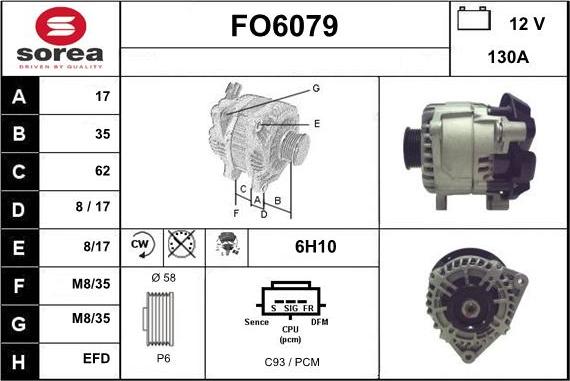 Sera FO6079 - Генератор vvparts.bg