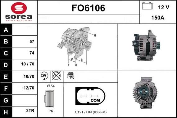 Sera FO6106 - Генератор vvparts.bg