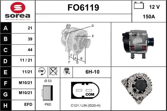 Sera FO6119 - Генератор vvparts.bg