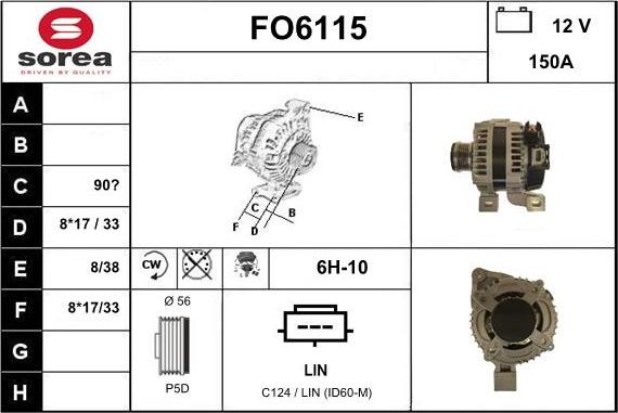 Sera FO6115 - Генератор vvparts.bg