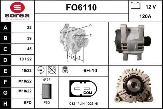 Sera FO6110 - Генератор vvparts.bg