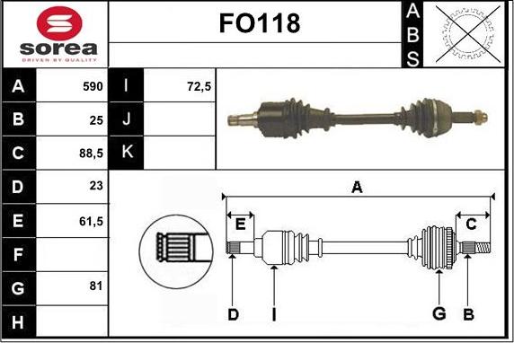 Sera FO118 - Полуоска vvparts.bg