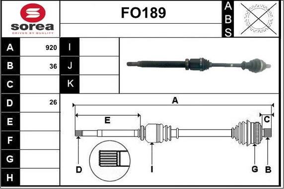 Sera FO189 - Полуоска vvparts.bg