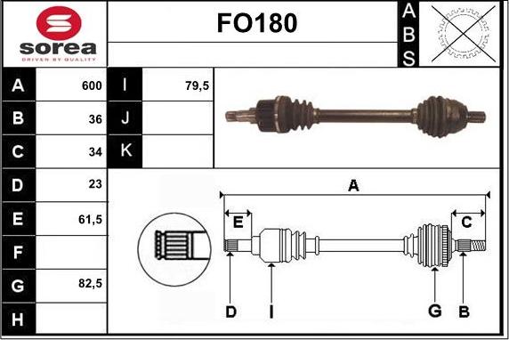 Sera FO180 - Полуоска vvparts.bg