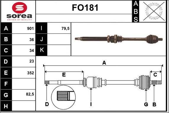 Sera FO181 - Полуоска vvparts.bg