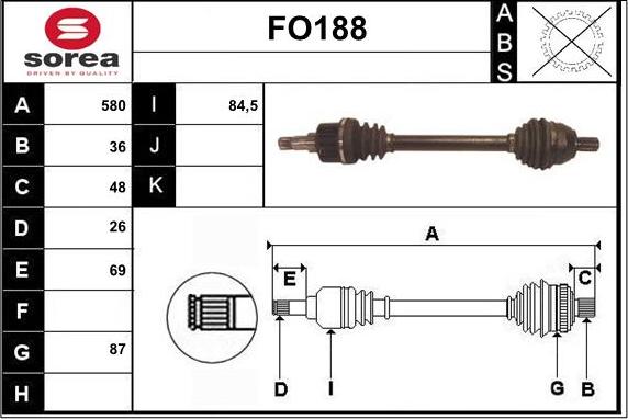 Sera FO188 - Полуоска vvparts.bg