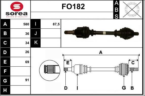 Sera FO182 - Полуоска vvparts.bg