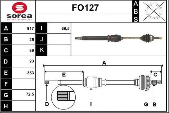 Sera FO127 - Полуоска vvparts.bg