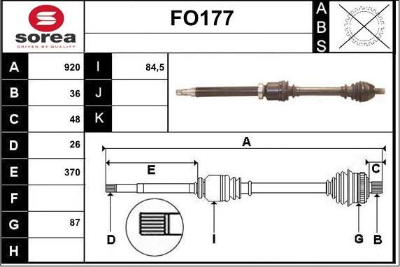 Sera FO177 - Полуоска vvparts.bg