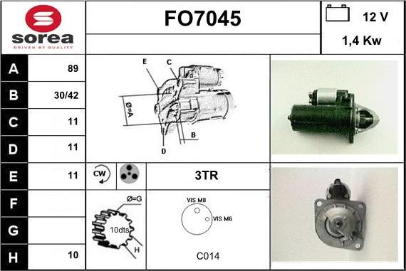 Sera FO7045 - Стартер vvparts.bg