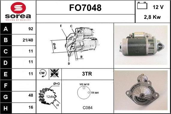 Sera FO7048 - Стартер vvparts.bg