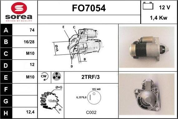 Sera FO7054 - Стартер vvparts.bg