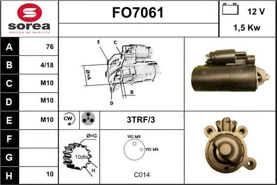 Sera FO7061 - Стартер vvparts.bg