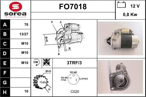 Sera FO7018 - Стартер vvparts.bg