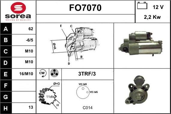 Sera FO7070 - Стартер vvparts.bg