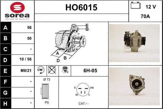 Sera HO6015 - Генератор vvparts.bg