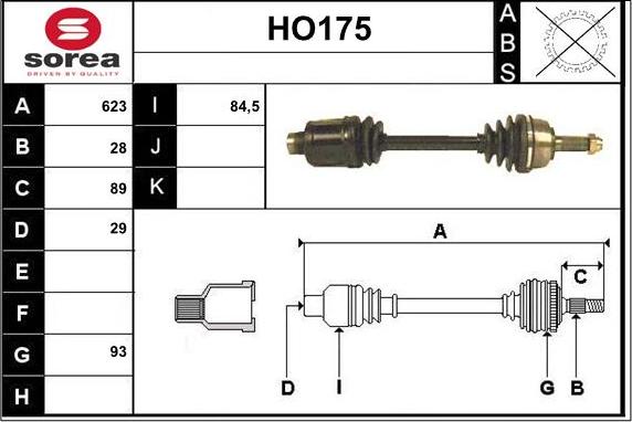 Sera HO175 - Полуоска vvparts.bg