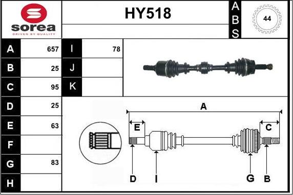 Sera HY518 - Полуоска vvparts.bg