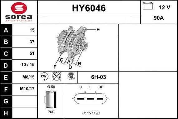 Sera HY6046 - Генератор vvparts.bg