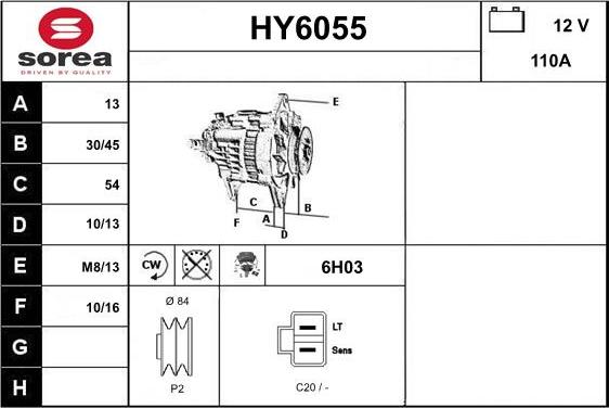 Sera HY6055 - Генератор vvparts.bg