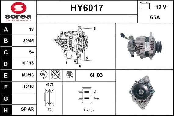 Sera HY6017 - Генератор vvparts.bg