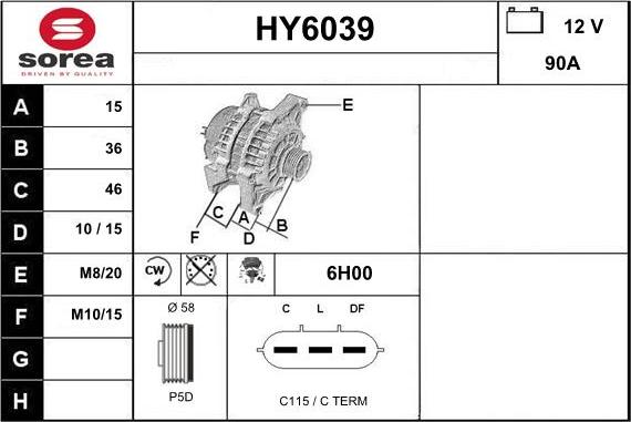 Sera HY6039 - Генератор vvparts.bg