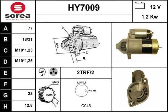 Sera HY7009 - Стартер vvparts.bg