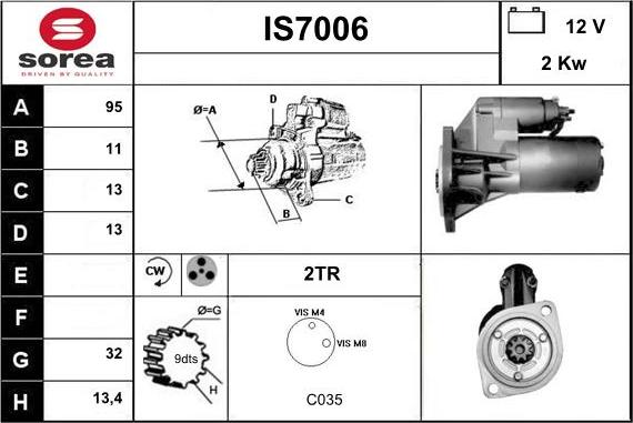 Sera IS7006 - Стартер vvparts.bg