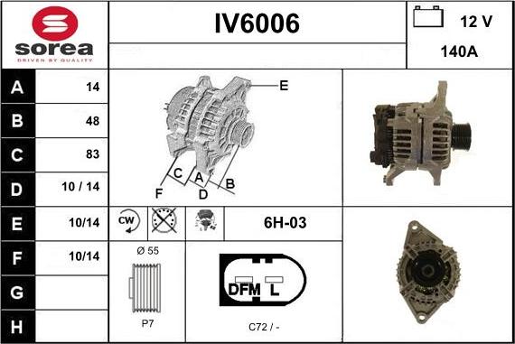 Sera IV6006 - Генератор vvparts.bg